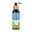 Front view of the larger 125 ml Sensuva Natural Water Based lubricant bottle featuring a wide pump dispenser. The label displays a green apple illustration with the text "Flavored Apple Candy."