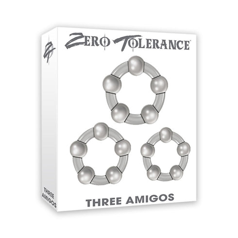 Zero Tolerance Three Amigos C-Ring Paquete de 3 Transparente