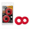 Blush Stay Hard Donut Rings Oversized C-Ring 2-Pack Red