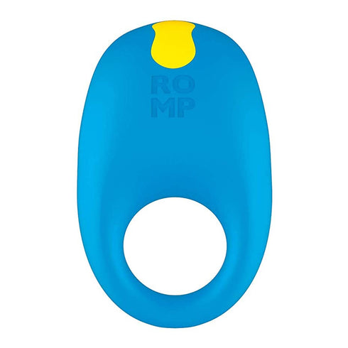 ROMP Juke Rechargeable Silicone Vibrating C-Ring Light Blue