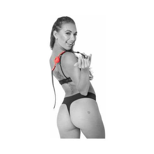 Sex & Mischief Heart-Shaped Silicone Ball Gag Red