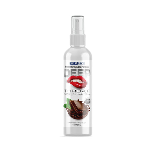 Spray para garganta profunda Swiss Navy Chocolate con menta 2 fl oz