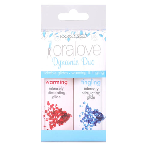 Doc Johnson Oralove Dynamic Duo Lickable Warming & Tingling