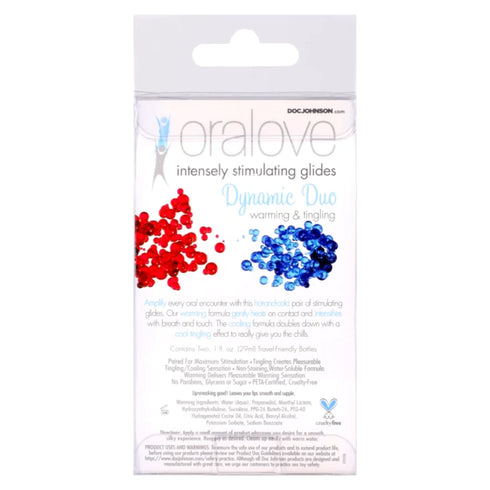 Doc Johnson Oralove Dynamic Duo Lickable Warming & Tingling