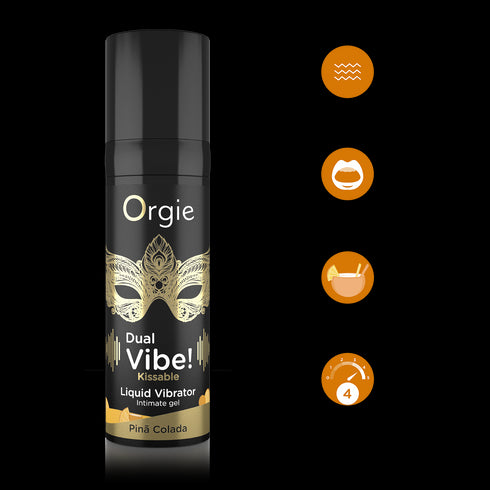 Orgie Dual Vibe Kissable Gel Pina Colada 15ml