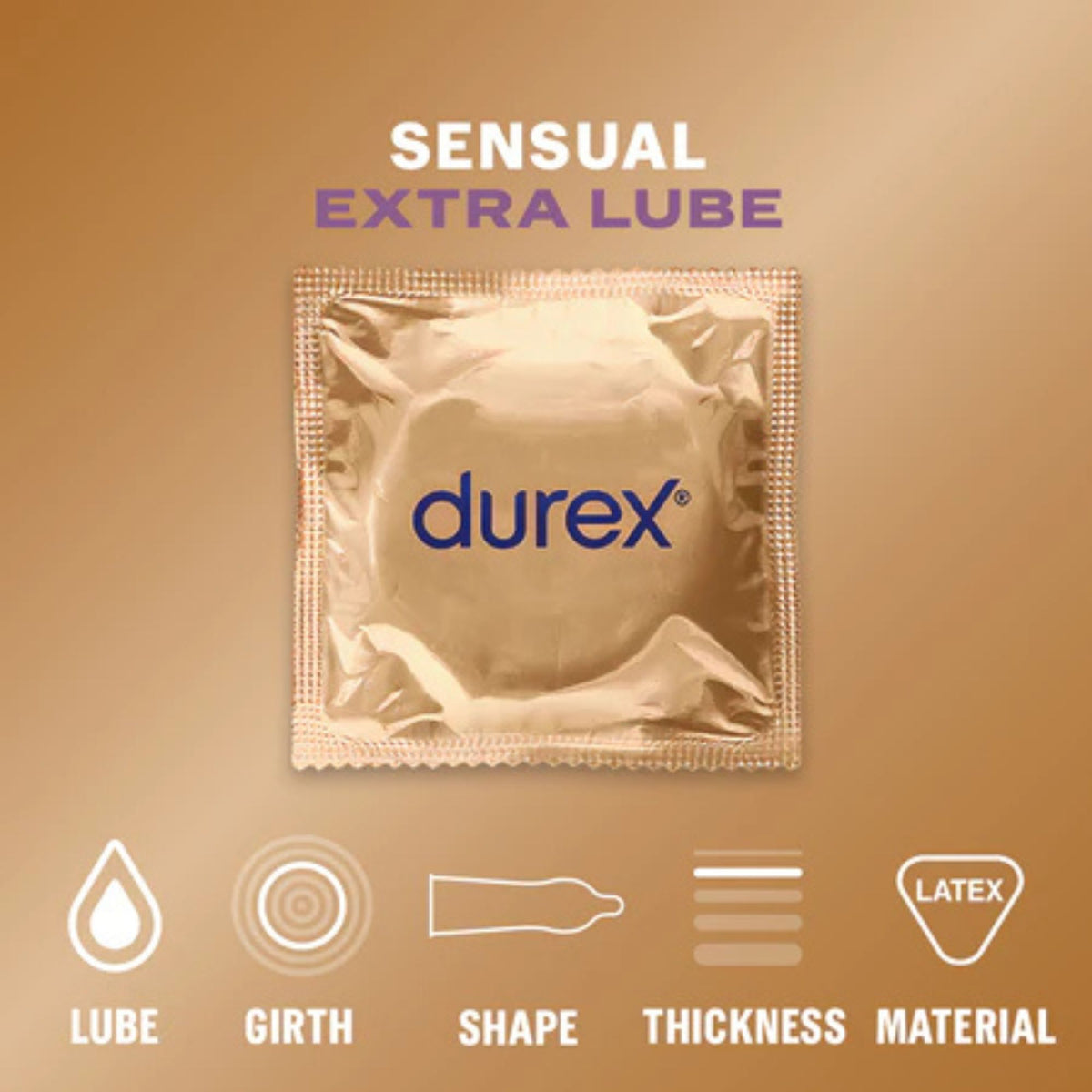Durex Sensual EXTRA LUBE Condoms Box of 20 WorldCondoms Durex Sensual EXTRA LUBE Condoms Box of 20 WorldCondoms