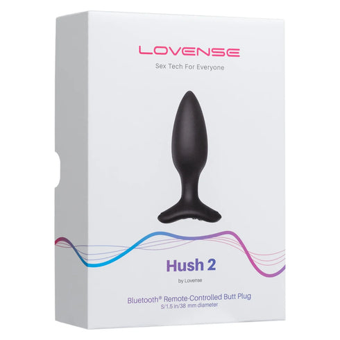 Lovense Hush 2 Remote App-Controlled 1.5" Butt Plug Black