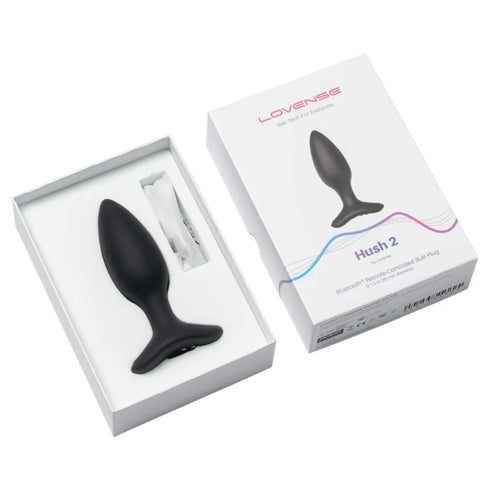 Lovense Hush 2 Remote App-Controlled 1.5" Butt Plug Black
