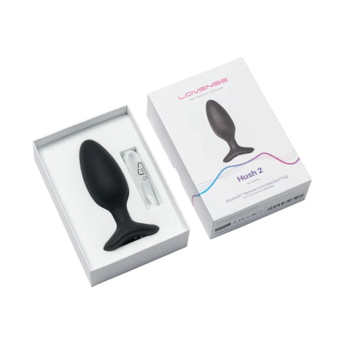 Lovense Hush 2 Remote App-Controlled 1.75" Butt Plug Black