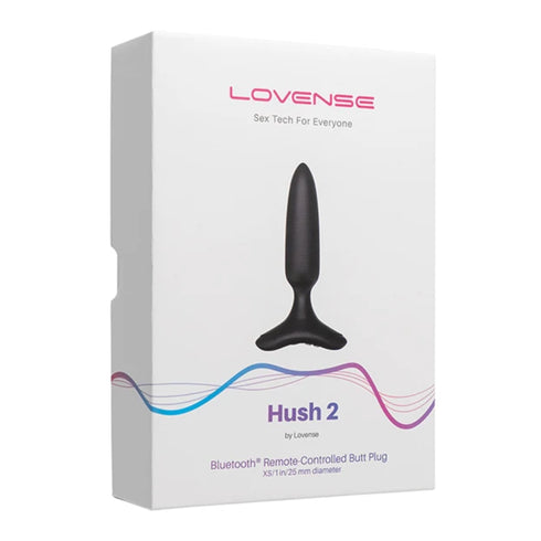 Lovense Hush 2 Remote App-Controlled 1" Butt Plug Black
