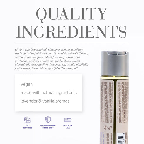 JO Naturals Massage Oil Lavender & Tahitian Vanilla 4 fl.oz