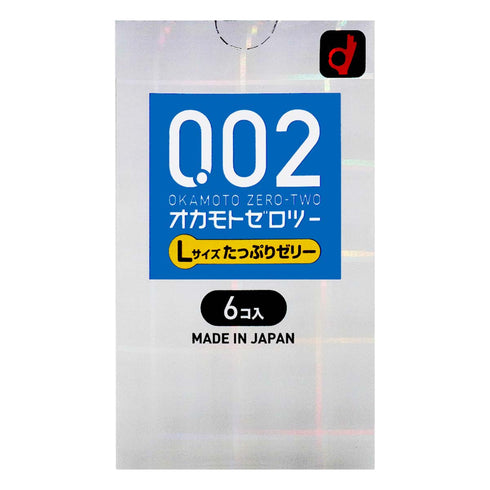 Okamoto Zero Two 002 Extra Lubricated Large 6 Pack