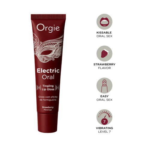 Orgie Electric Oral Tingling Lip Gloss Strawberry 0.34 fl oz