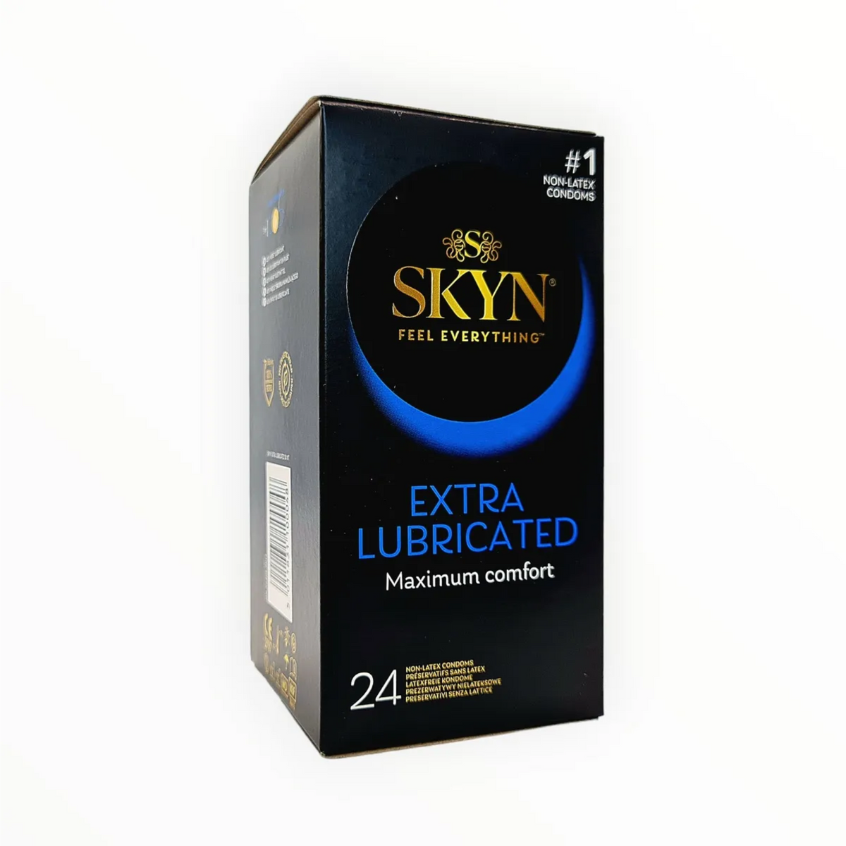 latex free lubricant free condoms SKYN Extra Lubricated Condoms Box 24 ❤️ WorldCondoms