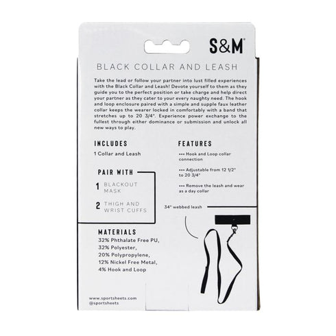 Sex & Mischief Leash & Collar Black