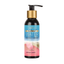 Front view of the larger 125 ml Sensuva Natural Water Based lubricant bottle. It features a wide black pump dispenser, gold collar, and a prominent blue cotton candy label.