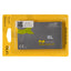 A product shot of a three-pack of UNIQ Pull XL condoms. The packaging is a yellow. The packet says "Latex FREE Hypoallergenic" and "Pull With straps. Faster to put on!".