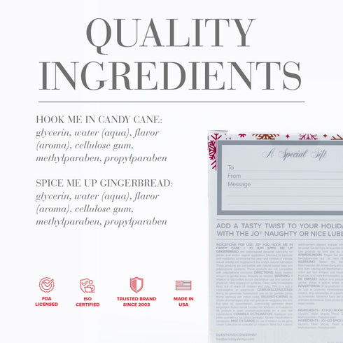 JO H2O Candy Cane & Gingerbread Gift Set