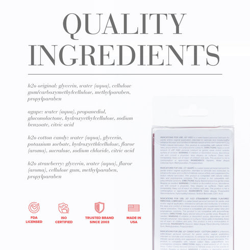 Variedad de lubricantes a base de agua JO Four Play