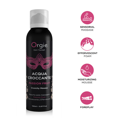 Orgie Acqua Croccante Passion Fruit Crunchy Mousse 150ml