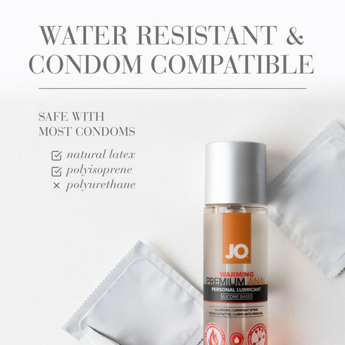 JO Premium Anal Warming Lubricant Silicone-Based 2 fl oz