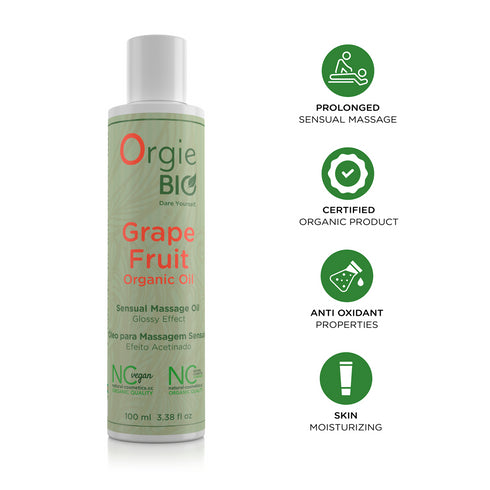 Orgie Bio Grapefruit Organic Massage Oil 100ml
