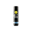 A small black bottle of pjur BACK DOOR Moisturising anal water-based personal lubricant 100ml with a yellow logo and light blue accents on a white background.