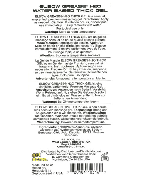 Codo Grasa H2O Gel Grueso