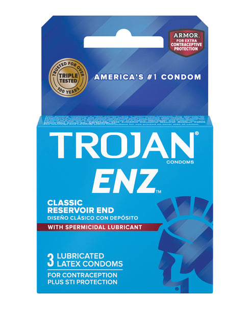 Trojan Enz Spermicidal Lubricated Box 3