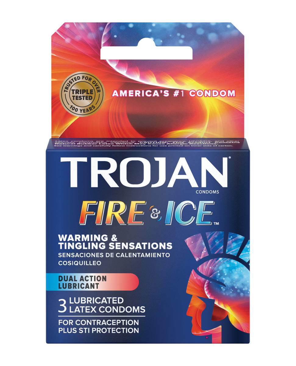 Trojan Fire and Ice Condoms Box of 3 ❤️ WorldCondoms picture pic