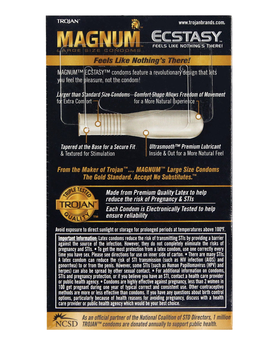 Trojan Magnum Ecstasy Box of 10 ❤️ WorldCondoms