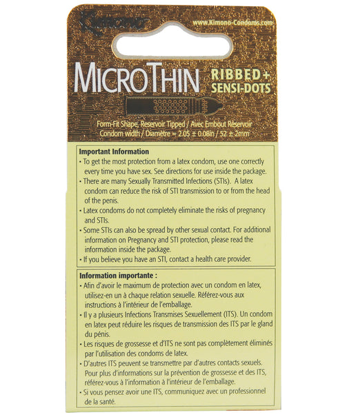 Kimono MicroThin Textured Ribbed + Sensi-Dots Box 3