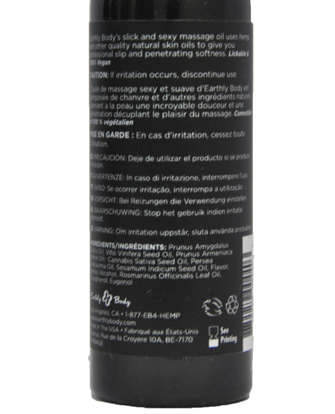 Earthly Body EDIBLE Massage Oil Grape 2 fl oz