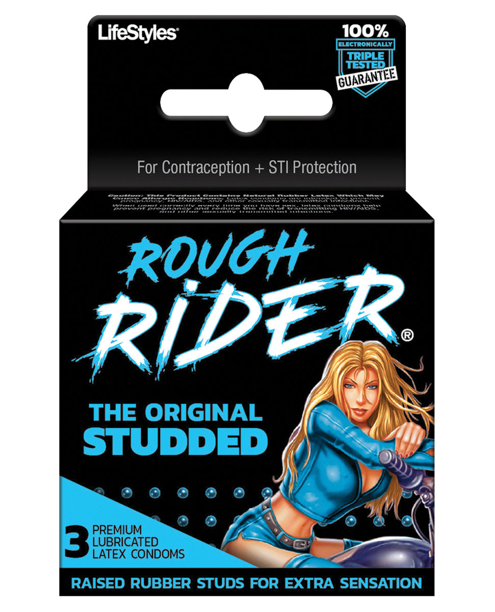 Rough Rider Studded condoms box of 3❤️ WorldCondoms