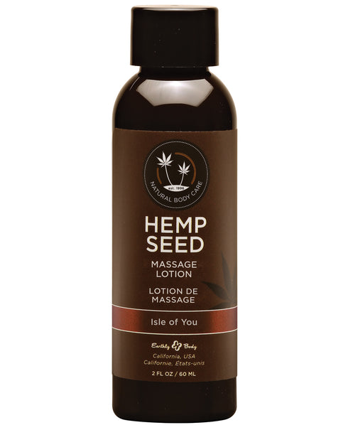 Loción de masaje con semillas de cáñamo para el cuerpo terrenal Isle of You