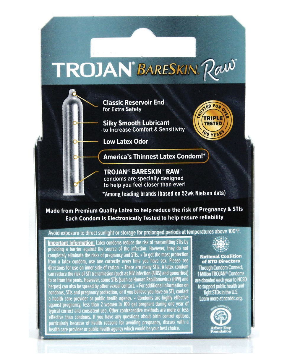 Trojan Bareskin Raw Ultra-Thin Condoms –