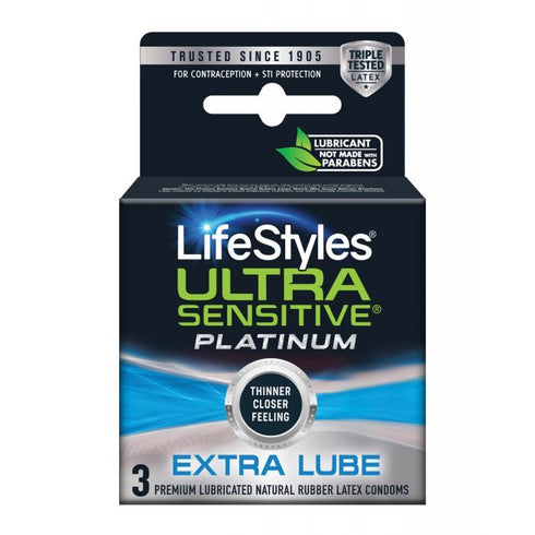 LifeStyles Ultra Sensitive Platinum Extra Lube Box 3