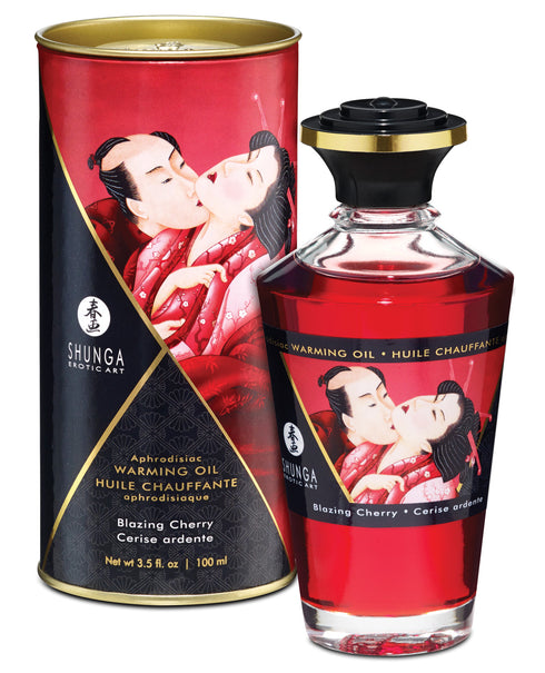 Shunga Warming Oil Blazing Cherry 3.5 fl oz