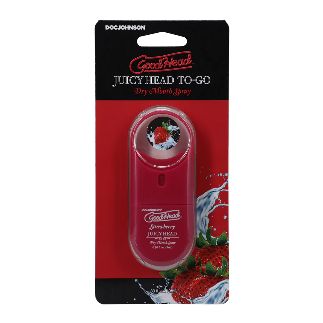 Doc Johnson Juicy Head Dry Mouth Spray To-Go Strawberry 0.3 fl oz Secondary image