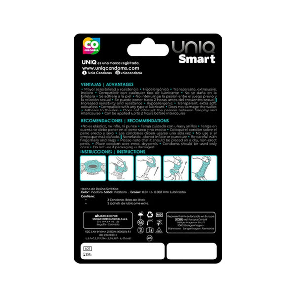 Uniq Smart Condoms 3 Pack