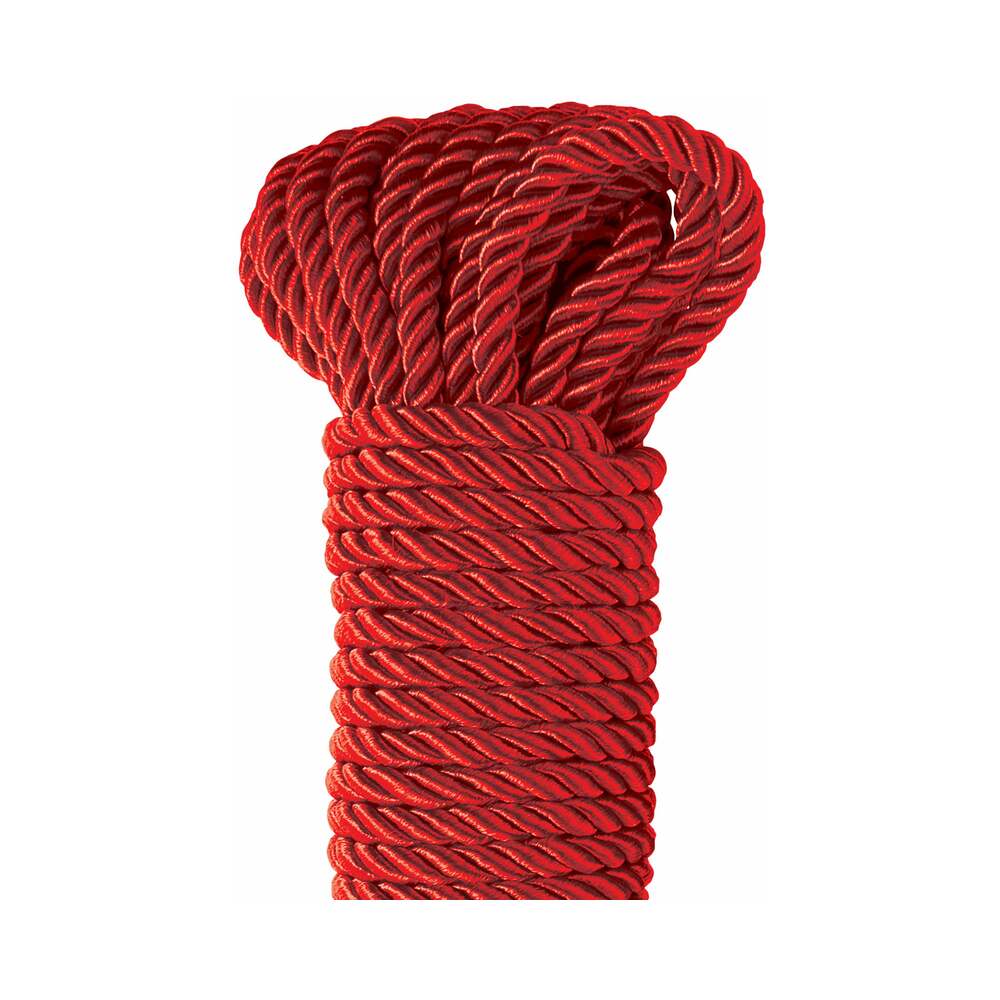 Pipedream Fetish Deluxe Silk Rope 32 ft Red | WorldCondoms