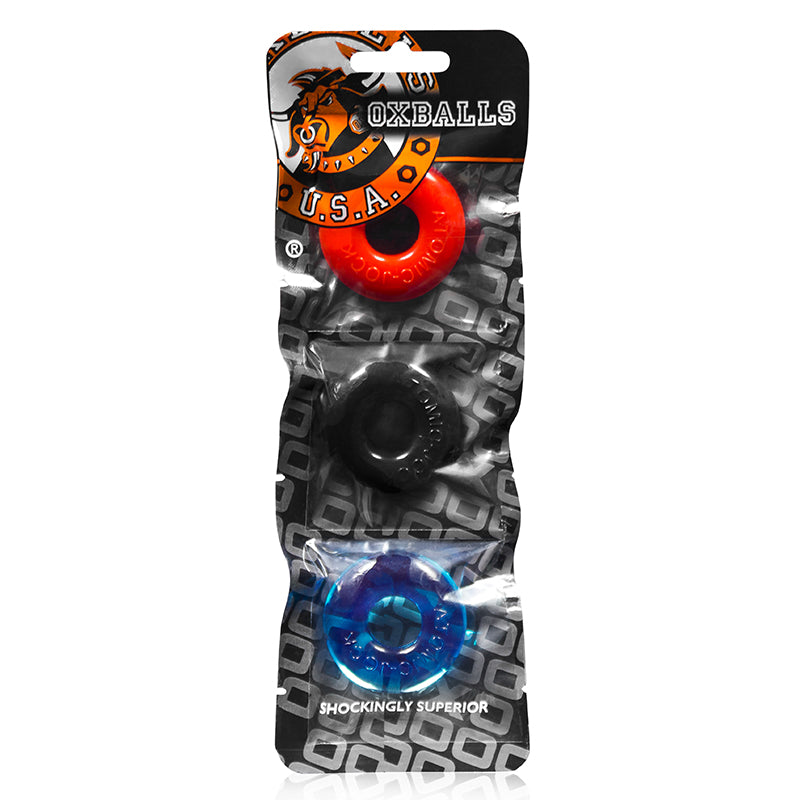 OxBalls Small C-Ring 3-Pack Multicolor | WorldCondoms