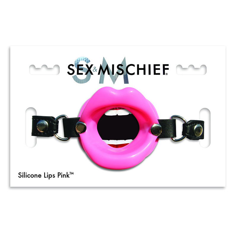 Sex & Mischief Silicone Lips Open-Mouth Gag Pink | WorldCondoms Imagen principal del producto