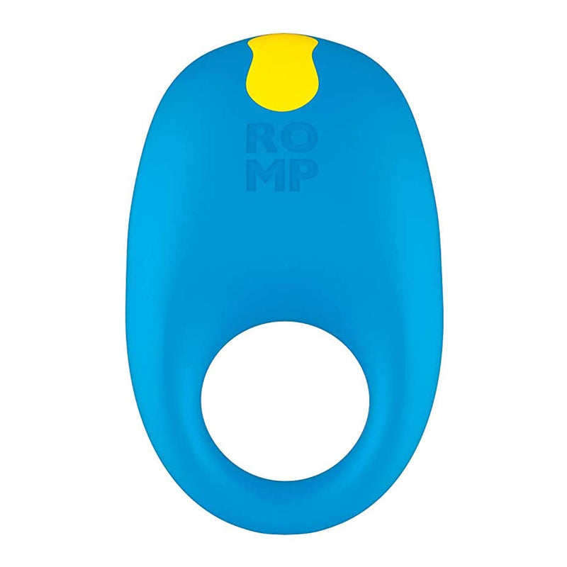 ROMP Juke Rechargeable Silicone Vibrating C-Ring Light Blue | WorldCondoms