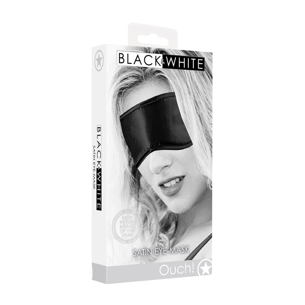Ouch! Black & White Satin Eye Mask Black | WorldCondoms Imagen principal del producto