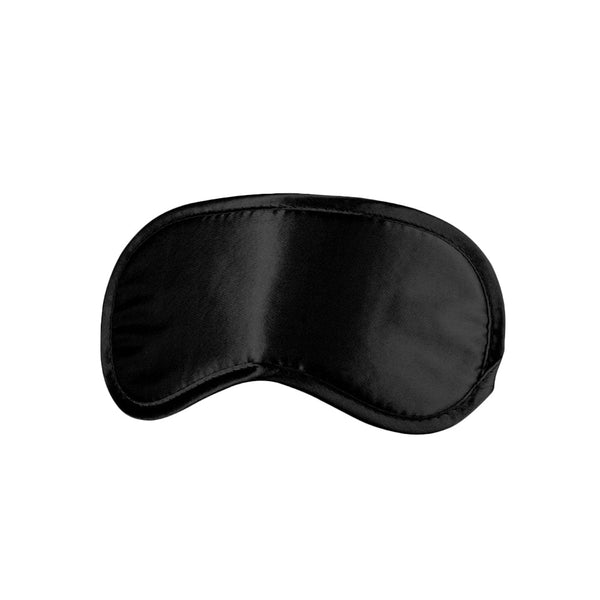 Ouch! Black & White Satin Eye Mask Black | WorldCondoms