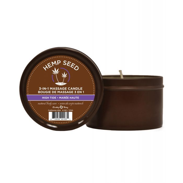 Earthly Body Hemp Candle 3 IN 1 Round Tin High Tide 170g Main image