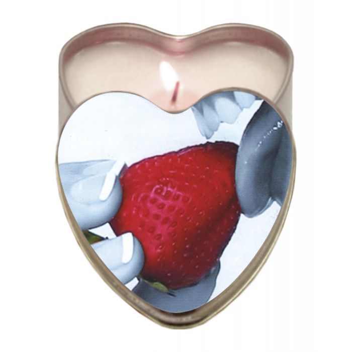Earthly Body Hemp Edible Candle Heart Tin Strawberry 113g