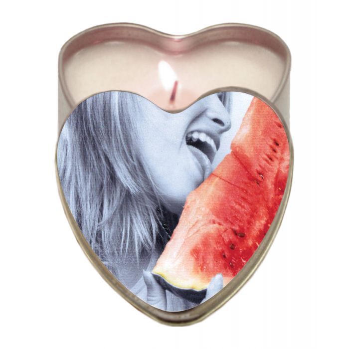 Earthly Body Hemp Edible Candle Heart Tin Watermelon 113g Main image