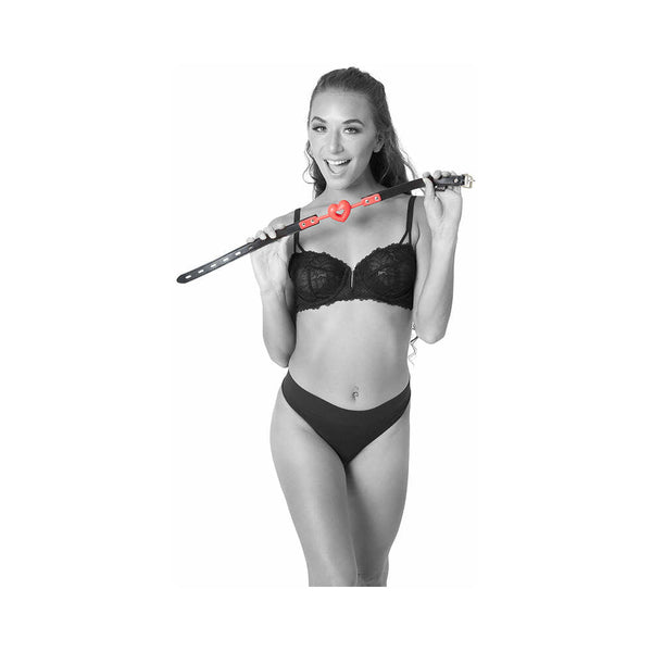 Sex & Mischief Heart-Shaped Silicone Ball Gag Red | WorldCondoms